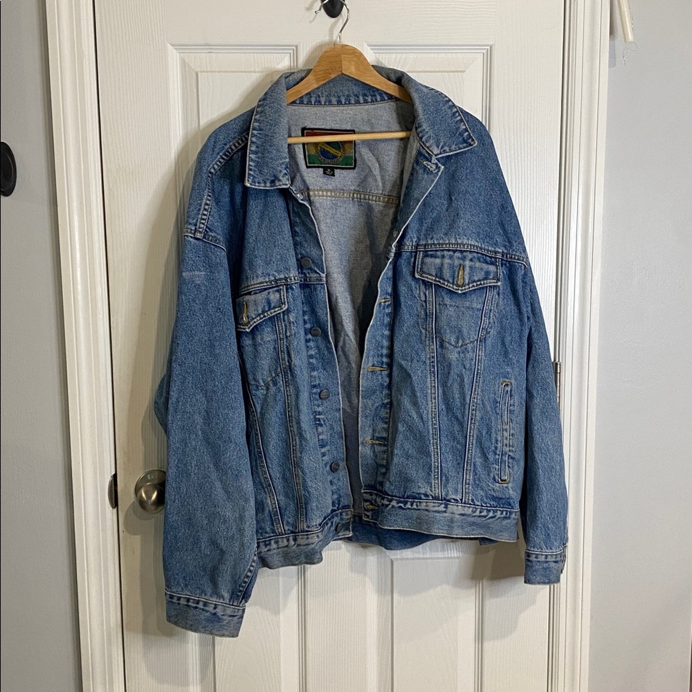 Vintage/Retro - Structure Denim Long Sleeve Jacket Mens Size XL